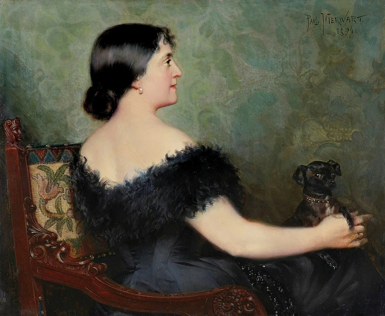 Signora con un cane
